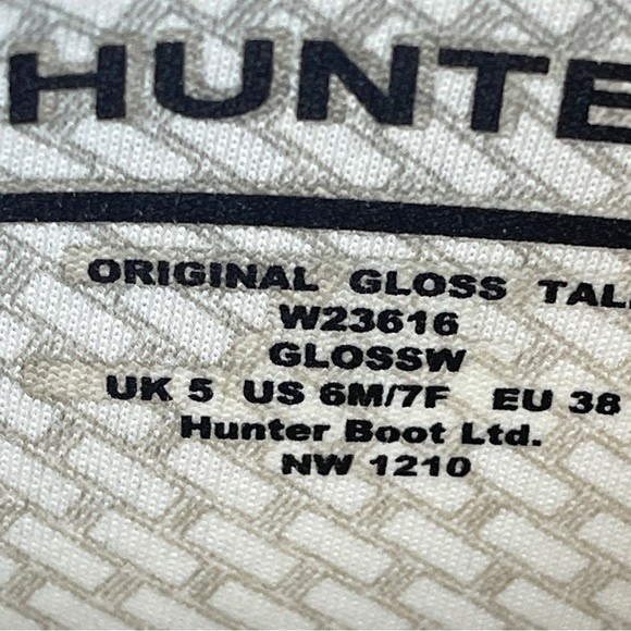 Hunter Tall Black Original Glass waterproof rain boots size M 6 W 7 - Picture 3 of 7